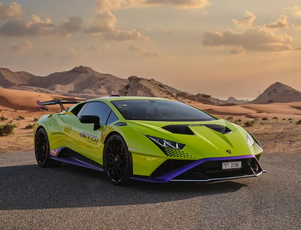Supercar rental Dubai — Lamborghini Huracán STO at LuxeClub