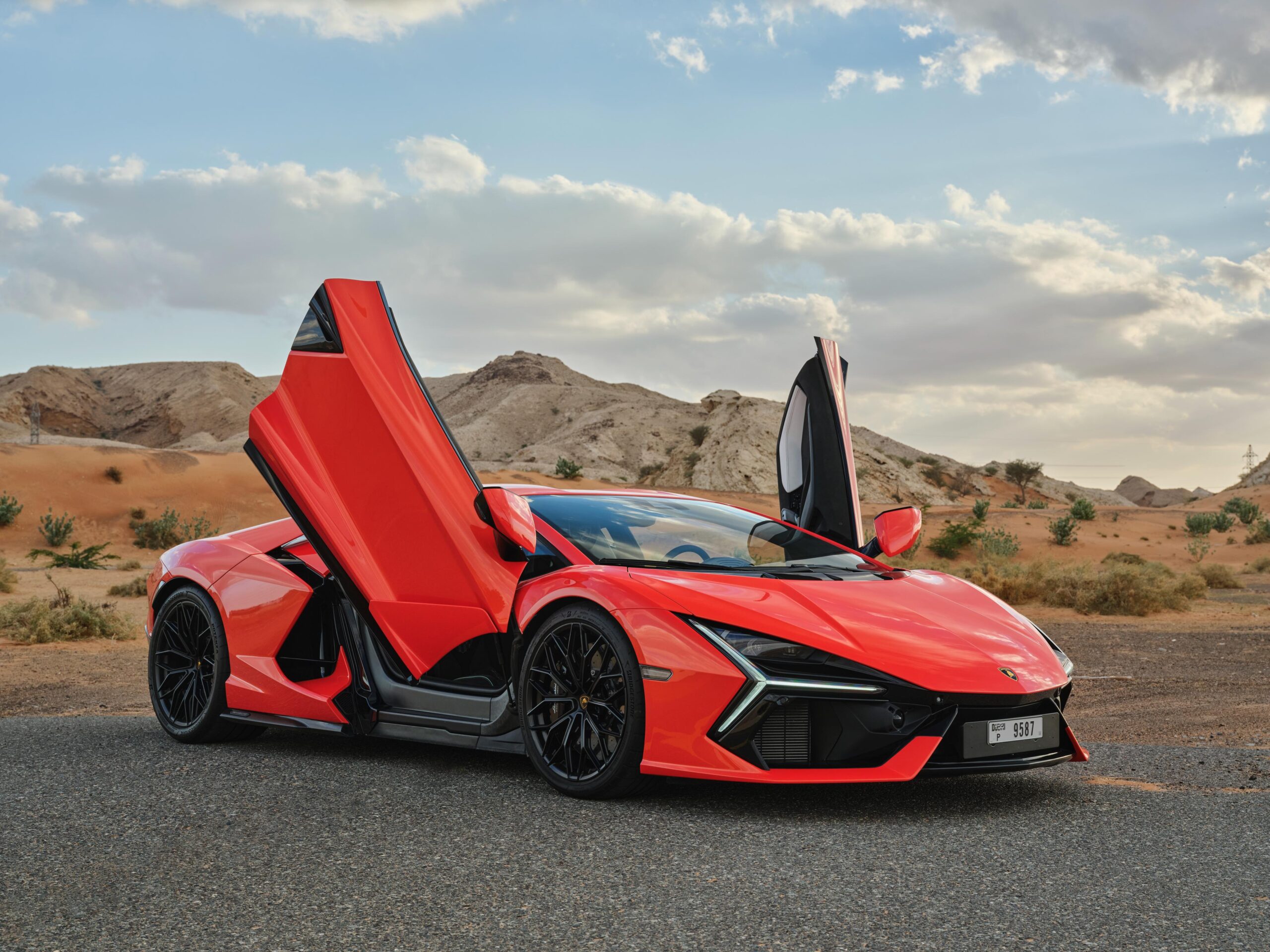 Lamborghini Revuelto rental Dubai — the 1,001bhp plug-in hybrid V12 flagship of the LuxeClub luxury fleet